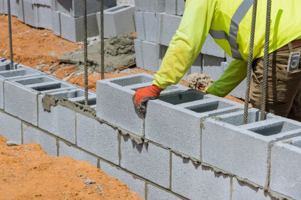 Concrete Blocks Installation in Hudson