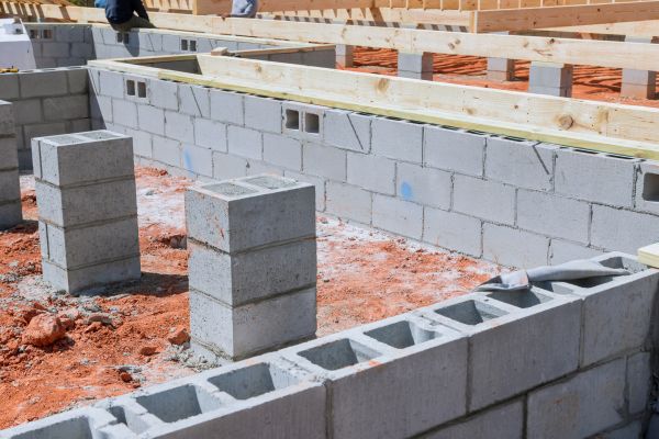 Cement Block Installation in Hudson
