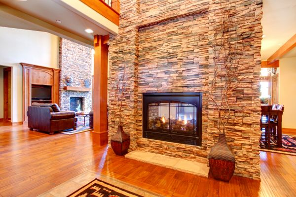 Stone Hearth Installation in Hudson